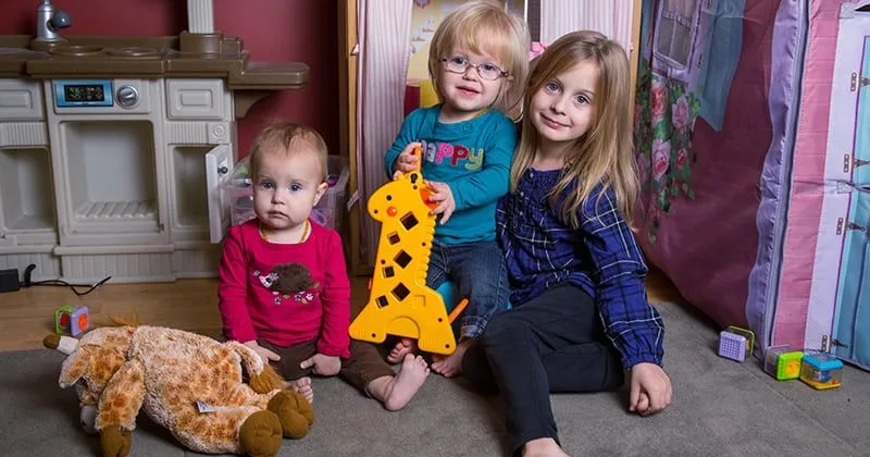 Allyson and Theodore, parents of three young daughters, turned to Penn Foundation's Early Intervention Services